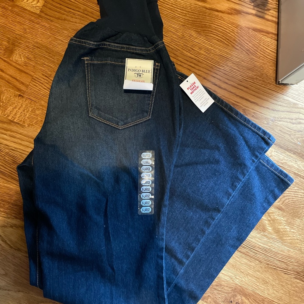 New Indigo Blue XL Bootcut Pregnancy Jeans